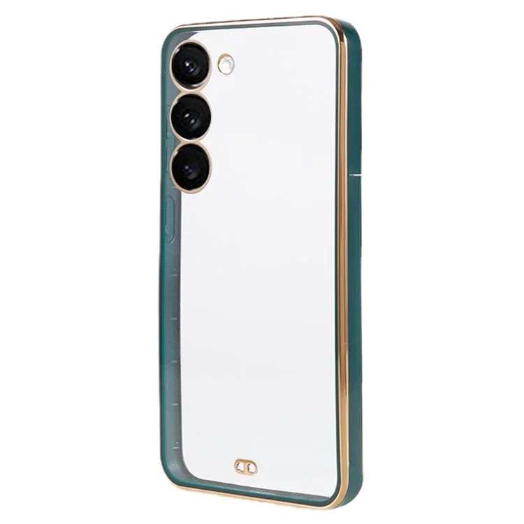 Para Samsung Galaxy S23+ Soft TPU Electroplating Phone Case Dual Color Smartphone Cover - Verde