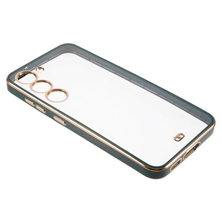 Para Samsung Galaxy S23+ Soft TPU Electroplating Phone Case Dual Color Smartphone Cover - Verde
