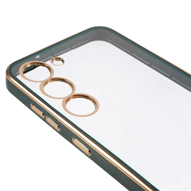 Para Samsung Galaxy S23+ Soft TPU Electroplating Phone Case Dual Color Smartphone Cover - Verde