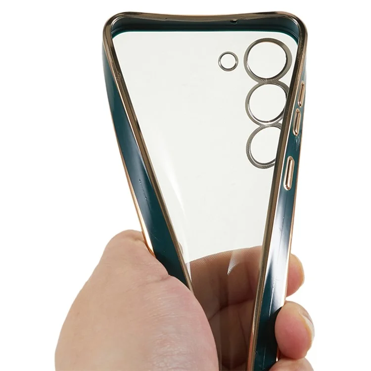Para Samsung Galaxy S23+ Soft TPU Electroplating Phone Case Dual Color Smartphone Cover - Verde