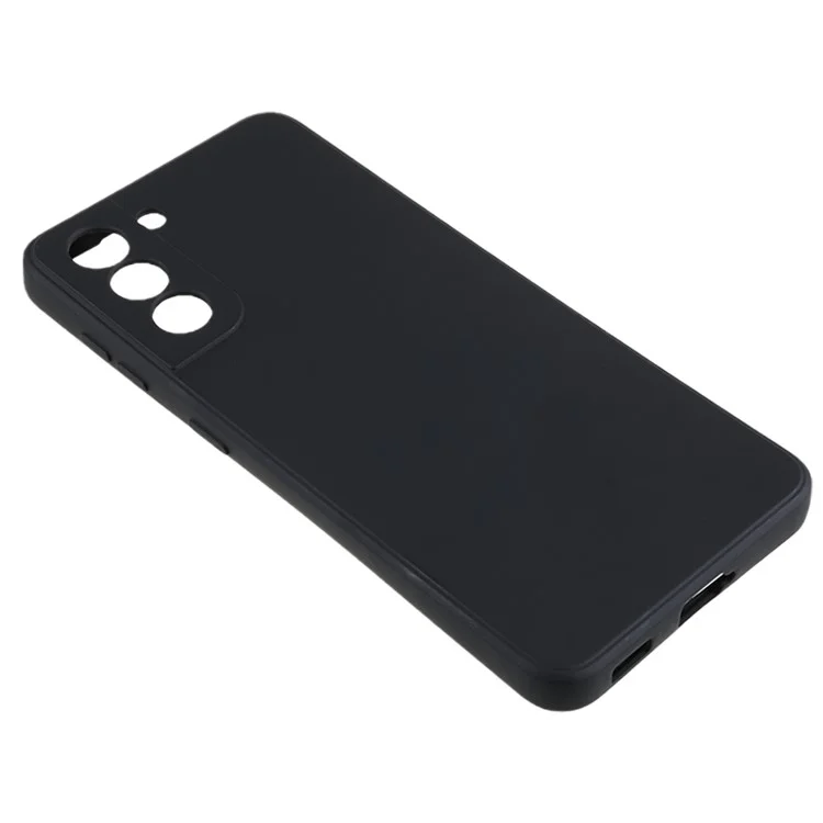 Per Samsung Galaxy S21 4G / 5G Back Shell TPU Case Fiber Lining Rubberized Cell Phone Cover - Nero