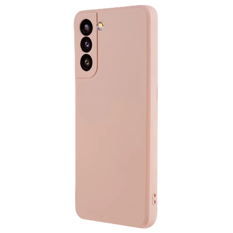 Para Samsung Galaxy S21 4G / 5G Carcasa trasera de TPU Forro de fibra Cubierta de teléfono celular de goma - Rosa