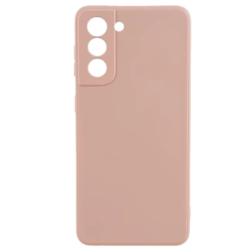 Para Samsung Galaxy S21 4G / 5G Carcasa trasera de TPU Forro de fibra Cubierta de teléfono celular de goma - Rosa
