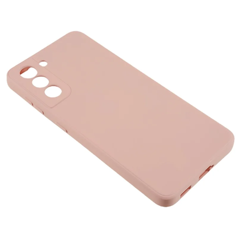 Para Samsung Galaxy S21 4G / 5G Carcasa trasera de TPU Forro de fibra Cubierta de teléfono celular de goma - Rosa