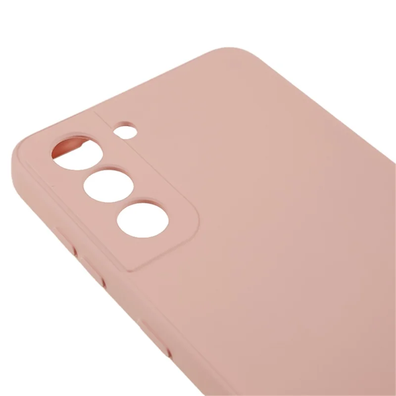 Para Samsung Galaxy S21 4G / 5G Carcasa trasera de TPU Forro de fibra Cubierta de teléfono celular de goma - Rosa