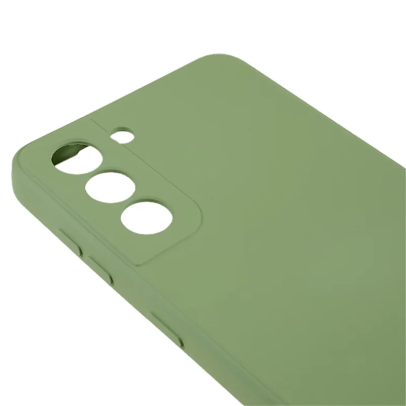 For Samsung Galaxy S21 4G / 5G Back Shell TPU Case Fiber Lining Rubberized Cell Phone Cover - Bean Green