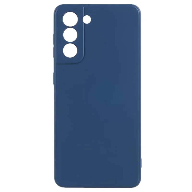 For Samsung Galaxy S21 4G / 5G Back Shell TPU Case Fiber Lining Rubberized Cell Phone Cover - Sapphire