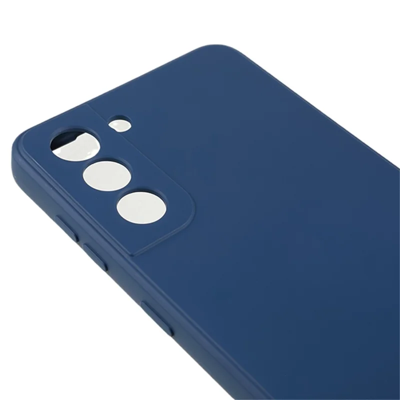 For Samsung Galaxy S21 4G / 5G Back Shell TPU Case Fiber Lining Rubberized Cell Phone Cover - Sapphire