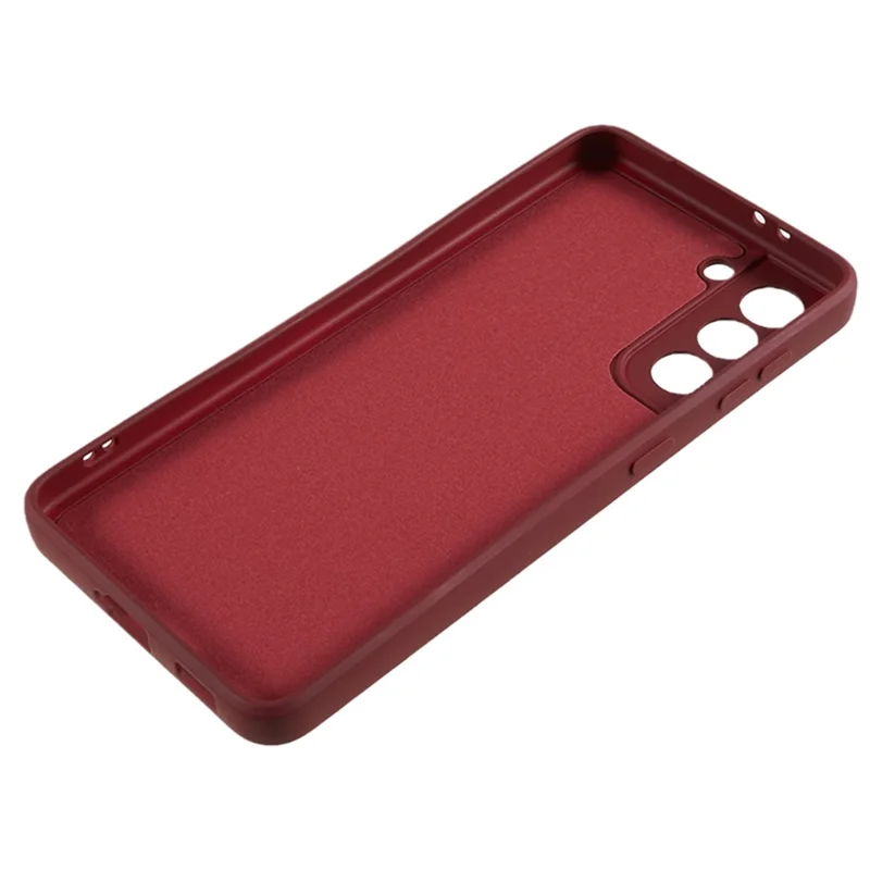 Custodia protettiva in TPU con rivestimento in fibra per Samsung Galaxy S21 4G / 5G - Colore Rosso Vino