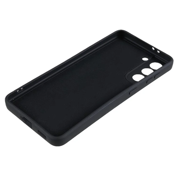 Для Samsung Galaxy S21+ 5G Fiber Lining Back Shell TPU Case Rubberized Cell Phone Cover - Чёрный