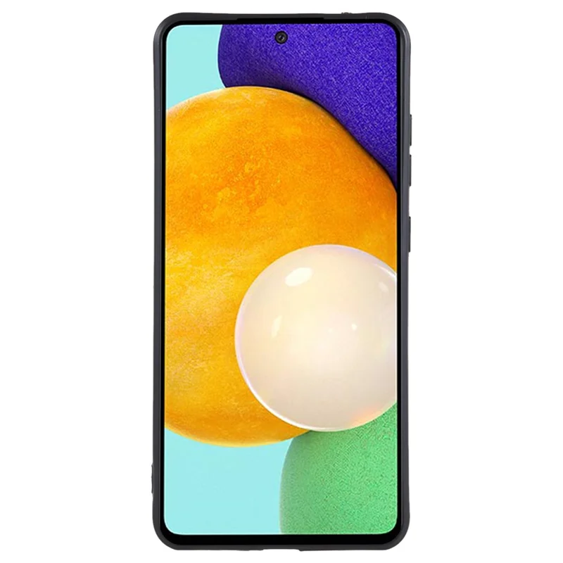 Per Samsung Galaxy A52 5G Straight Edge TPU Phone Case Lens Precise Cutout Anti-drop Cover - Nero