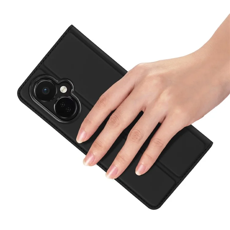 DUX DUCIS Skin Pro Series pour OnePlus Nord CE 3 Lite 5G / Nord N30 5G Étui en cuir PU avec support et porte-carte, coque antichute - Noir
