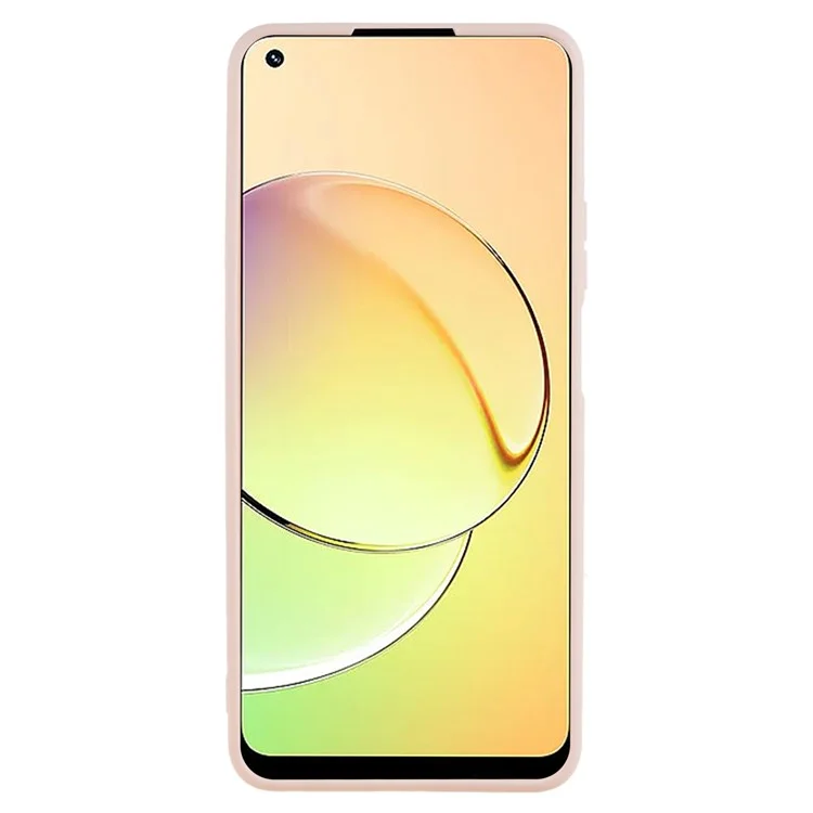 For Realme 10 4G Straight Edge Soft TPU Phone Case Lens Precise Cutout Candy Color Protective Cover - Pink