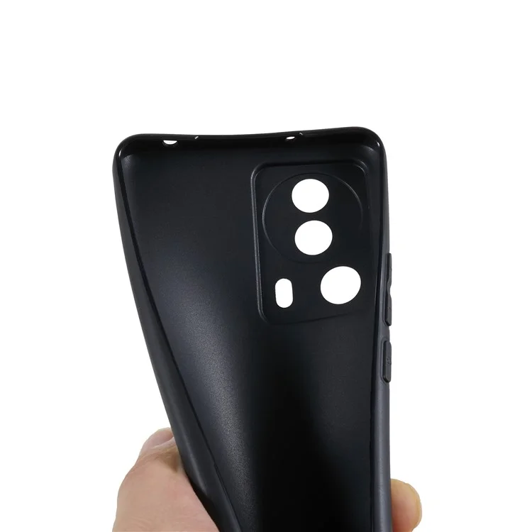 Чехол для телефона Xiaomi 13 Lite / Civi 2 5G, матовый противоосколочный мягкий ТПУ-чехол - черный