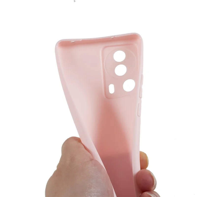 Cell Phone Case for Xiaomi 13 Lite / Civi 2 5G , Anti-scratch Matte Soft TPU Phone Cover - Light Pink