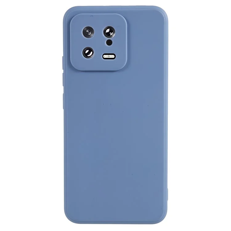 For Xiaomi 13 5G Precise Cutout Phone Case Straight Edge Soft TPU Phone Cover - Lavender Grey