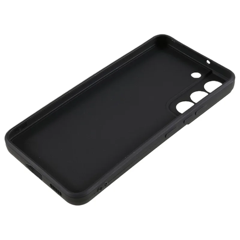 Folia TPU z prostymi krawędziami do Samsung Galaxy S22 5G, precyzyjne wycięcia, ochrona aparatu - Czarny