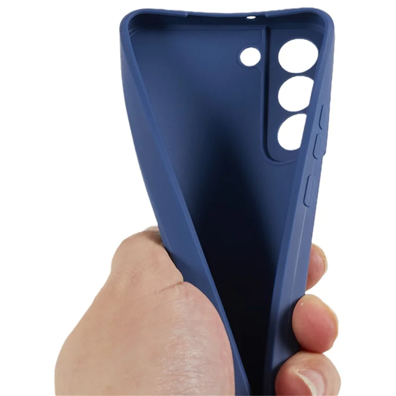For Samsung Galaxy S22 5G Straight Edge Design TPU Phone Case Precise Cutout Camera Protection Cover - Sapphire