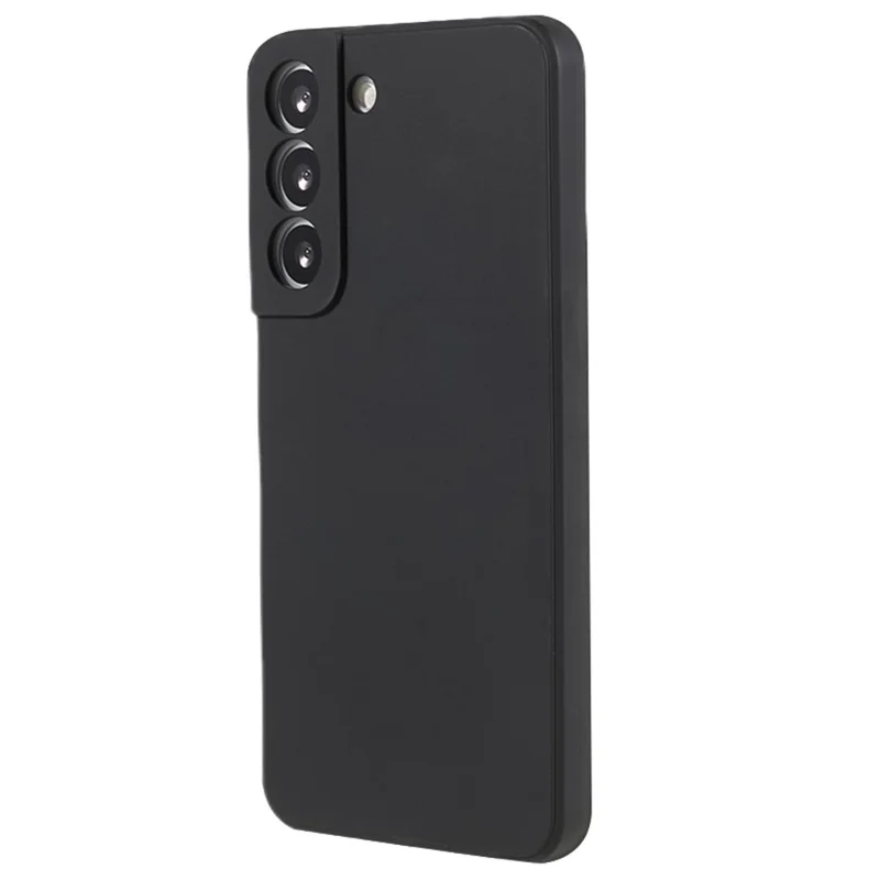 Pour Samsung Galaxy S22+ 5G Soft TPU Precise Cutout Phone Case Straight Edge Drop Protection Cover - Black