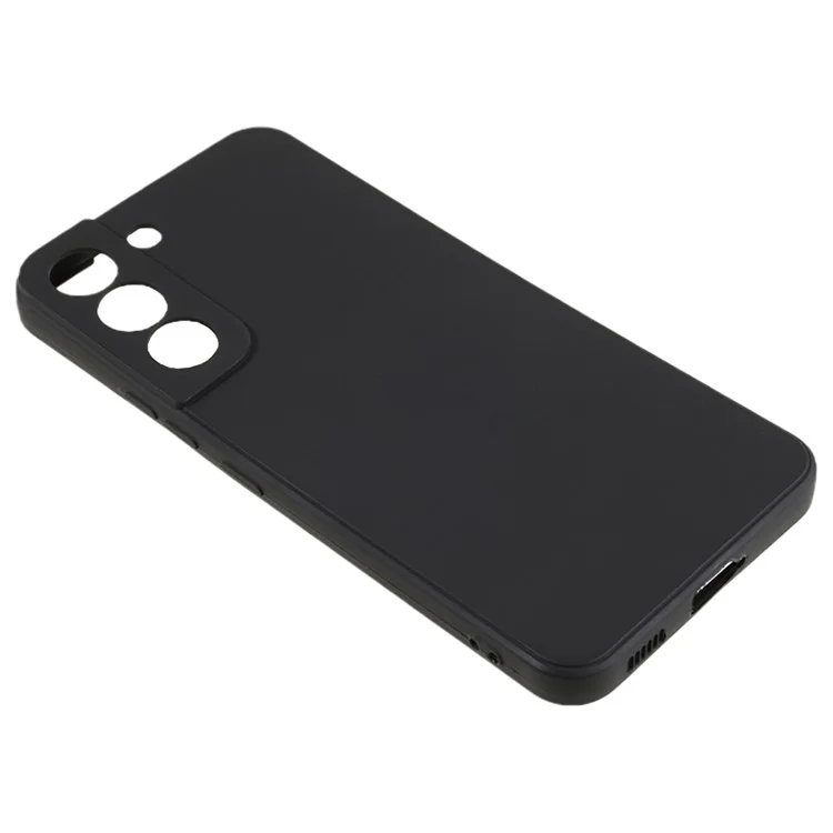 Pour Samsung Galaxy S22+ 5G Soft TPU Precise Cutout Phone Case Straight Edge Drop Protection Cover - Black
