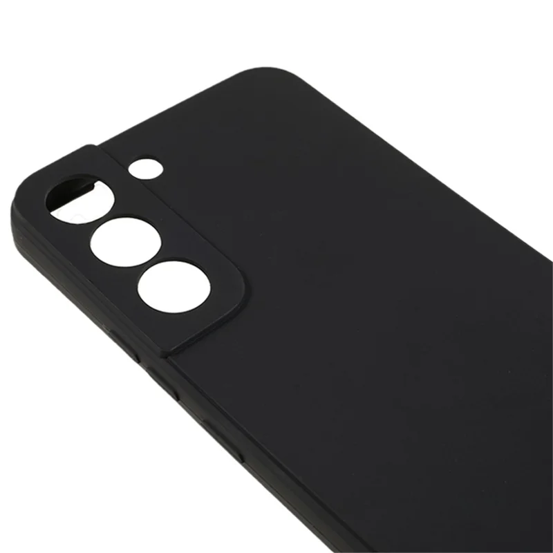 Pour Samsung Galaxy S22+ 5G Soft TPU Precise Cutout Phone Case Straight Edge Drop Protection Cover - Black