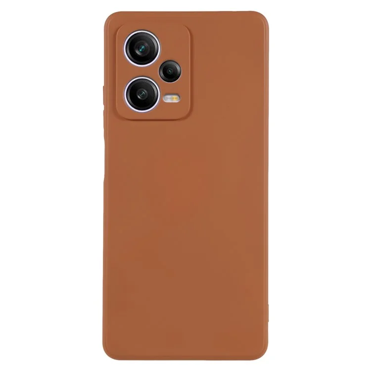 Capa de Telefone TPU para Xiaomi Redmi Note 12 Pro+ 5G Caso Fino Forro de Fibra Capa de Telefone Celular Revestida de Borracha - Caqui