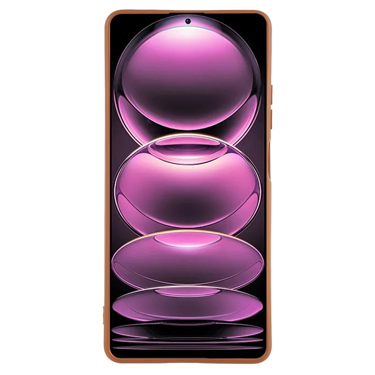 Capa de Telefone TPU para Xiaomi Redmi Note 12 Pro+ 5G Caso Fino Forro de Fibra Capa de Telefone Celular Revestida de Borracha - Caqui
