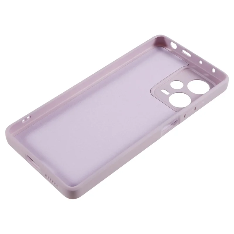 TPU-telebeskyttelse til Xiaomi Redmi Note 12 Pro+ 5G, slank beskyttelsesdæksel med fiberfor, gummiagtig mobiltelefonbeskyttelse - lyserosa