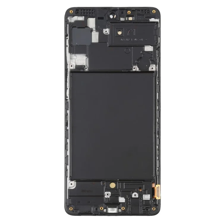 Para o Samsung Galaxy A71 4G SM-A715 Grau C 6.7 "oled Screen And Digitizer Assembly + Frame (sem Logotipo) - Preto