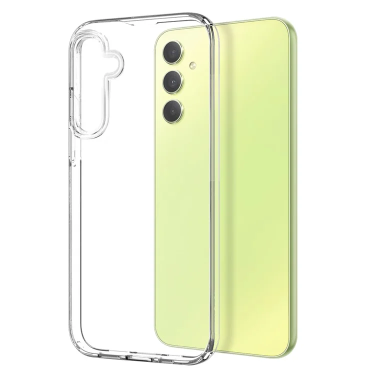 NORTHJO For Samsung Galaxy A34 5G Clear Soft TPU Phone Cover Shell with Tempered Glass Film - Transparent
