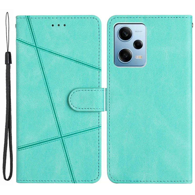 For Xiaomi Poco X5 Pro 5G / Redmi Note 12 Pro Speed 5G / Note 12 Pro 5G Crazy Horse Texture Leather Wallet Cover Imprinted Lines Folding Stand Case - Green