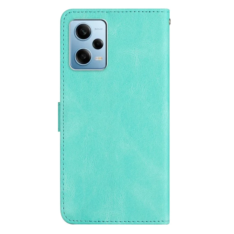 For Xiaomi Poco X5 Pro 5G / Redmi Note 12 Pro Speed 5G / Note 12 Pro 5G Crazy Horse Texture Leather Wallet Cover Imprinted Lines Folding Stand Case - Green