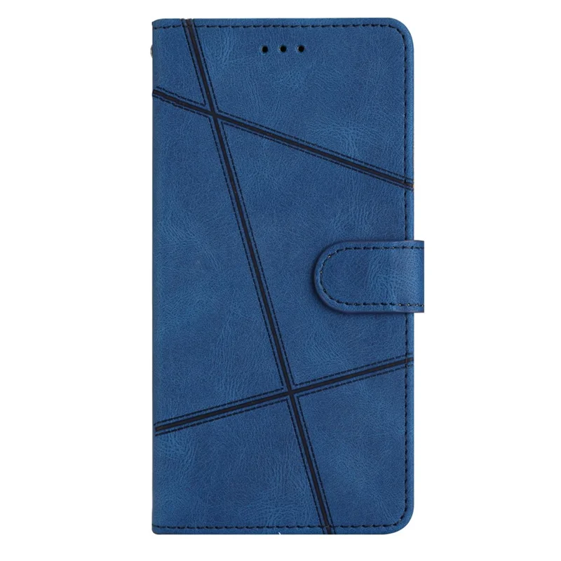 For Xiaomi Poco X5 Pro 5G / Redmi Note 12 Pro Speed 5G / Note 12 Pro 5G Crazy Horse Texture Leather Wallet Cover Imprinted Lines Folding Stand Case - Blue