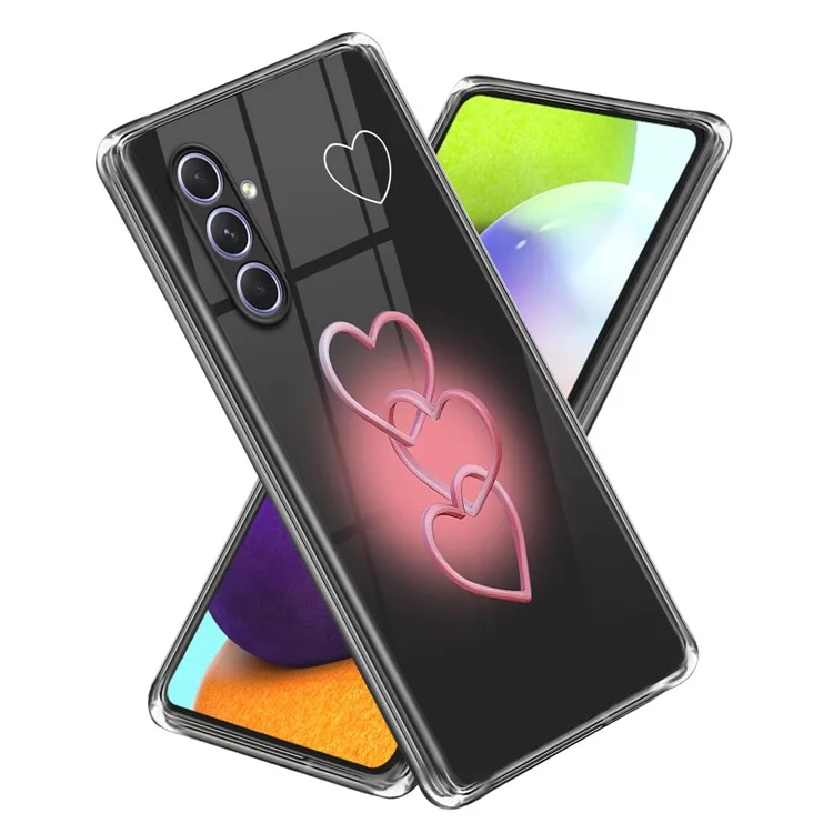 Para Samsung Galaxy A34 5G TPU Cover Pattern Printing Shockproof Protective Phone Case - Three-Love