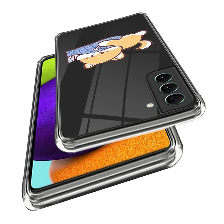 Für Samsung Galaxy S23 Muster Drucken Handyhülle Ultra Slim TPU Kratzfest Rückseite Abdeckung - Blauer Kissen Hund