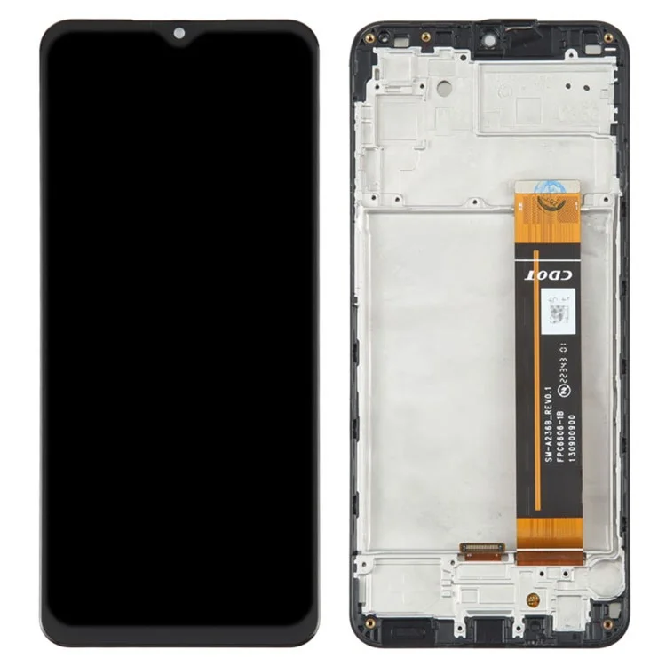 Für Samsung Galaxy A23 5G (globale Version) A236B Grade C LCD-Bildschirm und Digitizer-Baugruppe + Rahmenersatzteil (ohne Logo)