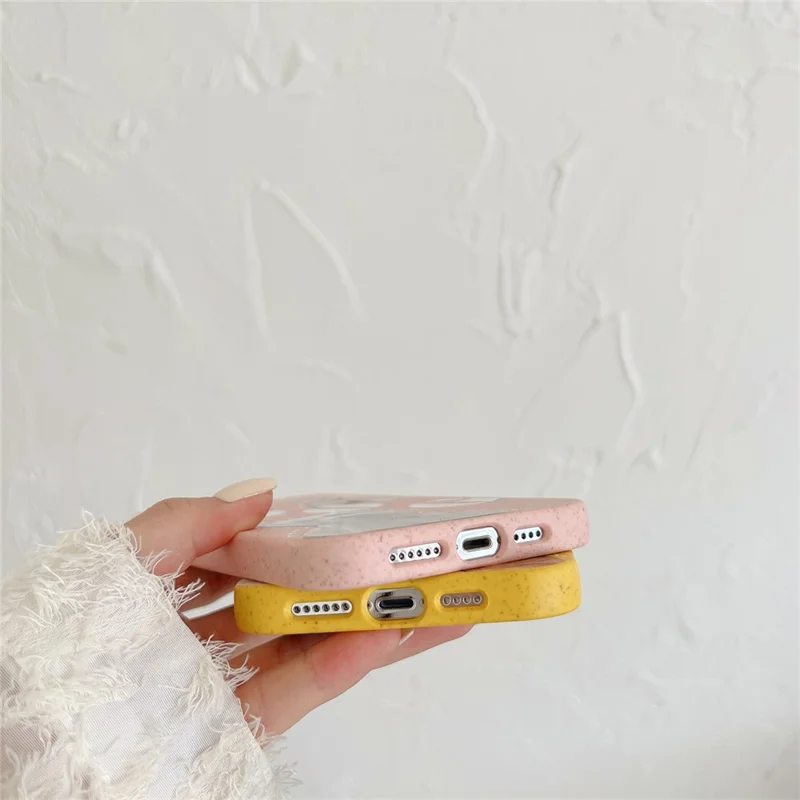 Degradable Phone Cover for iPhone 13 Pro 6.1 inch Wheat Straw Phone Shell Pattern Printing Case - Dog