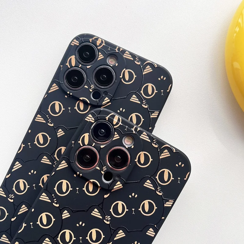For iPhone 14 Pro Soft TPU Pattern Printed Phone Case Precise Cutout Protective Cover - Cat