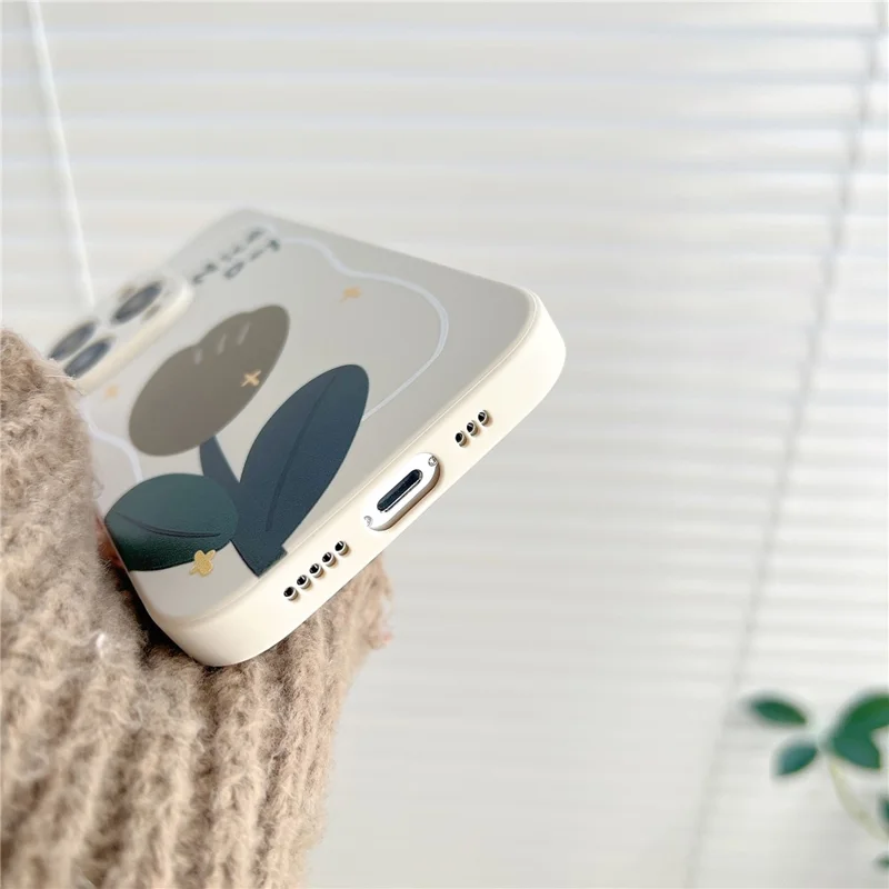 For iPhone 13 Pro Max 6.7 inch Precise Cutout Phone Case Stylish Pattern TPU Drop-proof Cover - Tulip