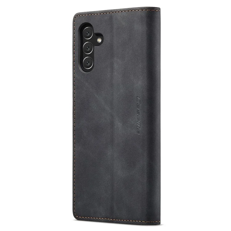 CASEME 013 Serie Custodia per telefono per Samsung Galaxy A24 4G (162,1 x 77,6 x 8,3 mm) Custodia a portafoglio in pelle PU con supporto pieghevole - Nero
