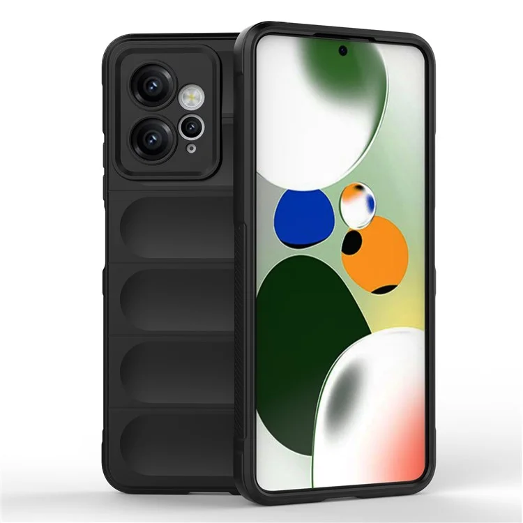 Для Xiaomi Redmi Note 12 4G Anti-Scratch Rugged Phone Cover TPU Back Protector Phone Case - Черный