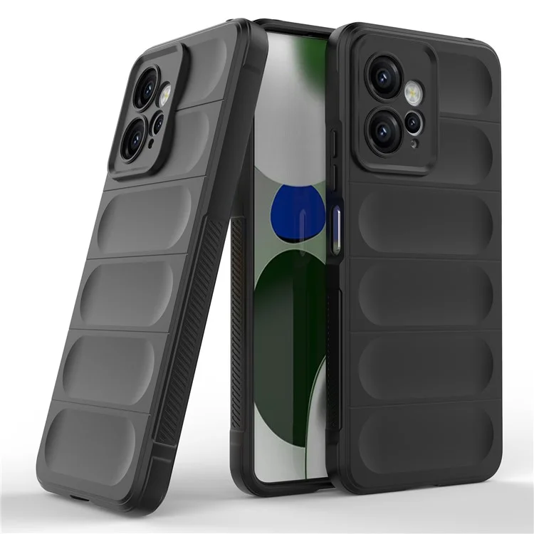 Для Xiaomi Redmi Note 12 4G Anti-Scratch Rugged Phone Cover TPU Back Protector Phone Case - Черный