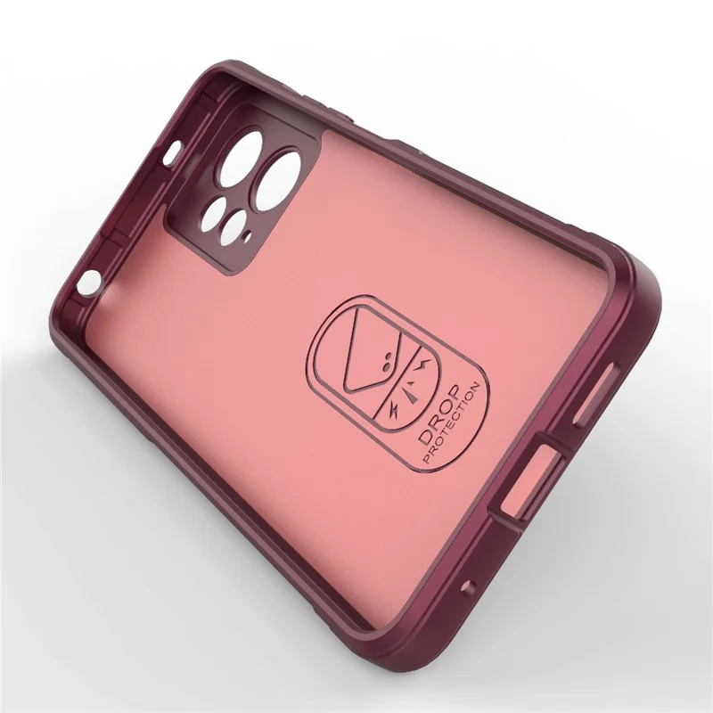 For Xiaomi Redmi Note 12 4G Anti-Scratch Rugged Phone Cover TPU Back Protector Phone Case - Wine Red