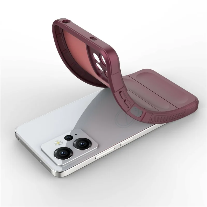 For Xiaomi Redmi Note 12 4G Anti-Scratch Rugged Phone Cover TPU Back Protector Phone Case - Wine Red