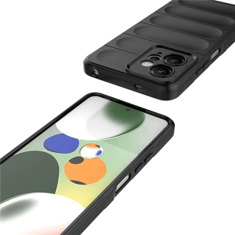 Pour Xiaomi Redmi Note 12 4G Anti-Scratch Rugged Phone Cover TPU Back Protector Phone Case - Gris foncé