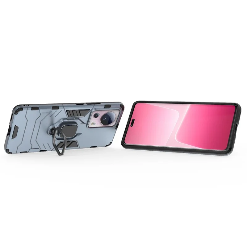 For Xiaomi 13 Lite / Civi 2 5G Kickstand Phone Case Ring Holder Shockproof TPU+PC Phone Cover - Blue