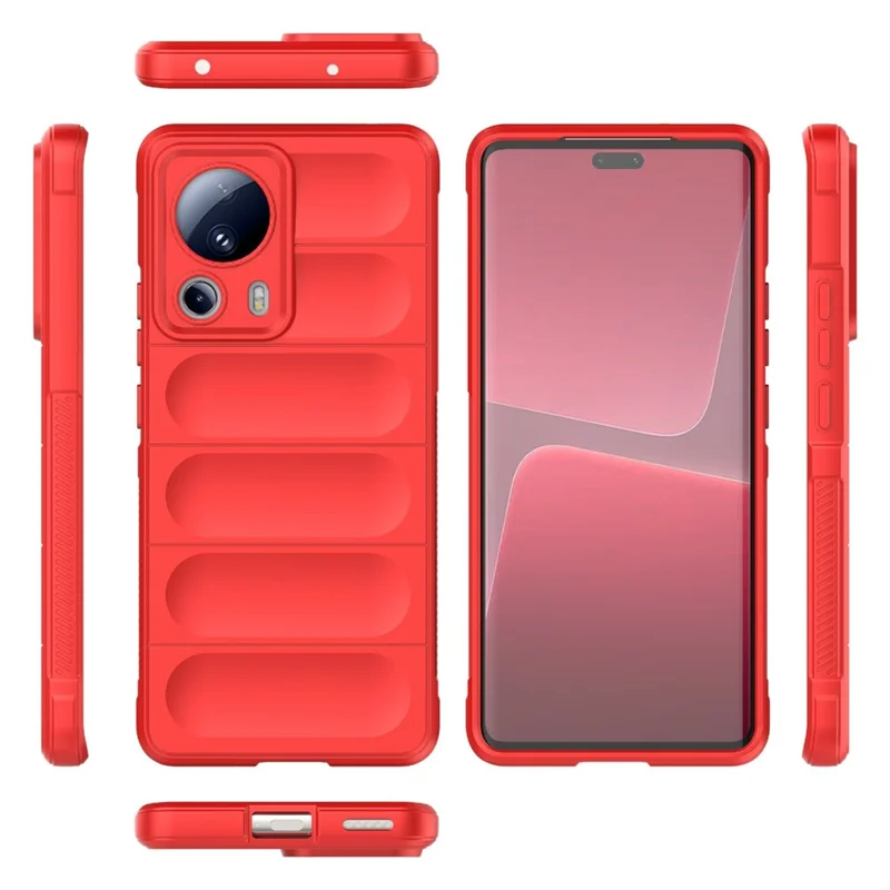 Para Xiaomi 13 Lite / Civi 2 5G Capa de Telefone TPU à Prova de Choques Resistente - Vermelha