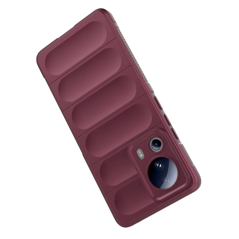 For Xiaomi 13 Lite / Civi 2 5G Shockproof Rugged TPU Phone Cover Cell Phone Back Case - Wine Red