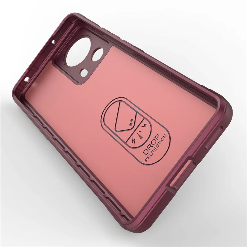 For Xiaomi 13 Lite / Civi 2 5G Shockproof Rugged TPU Phone Cover Cell Phone Back Case - Wine Red