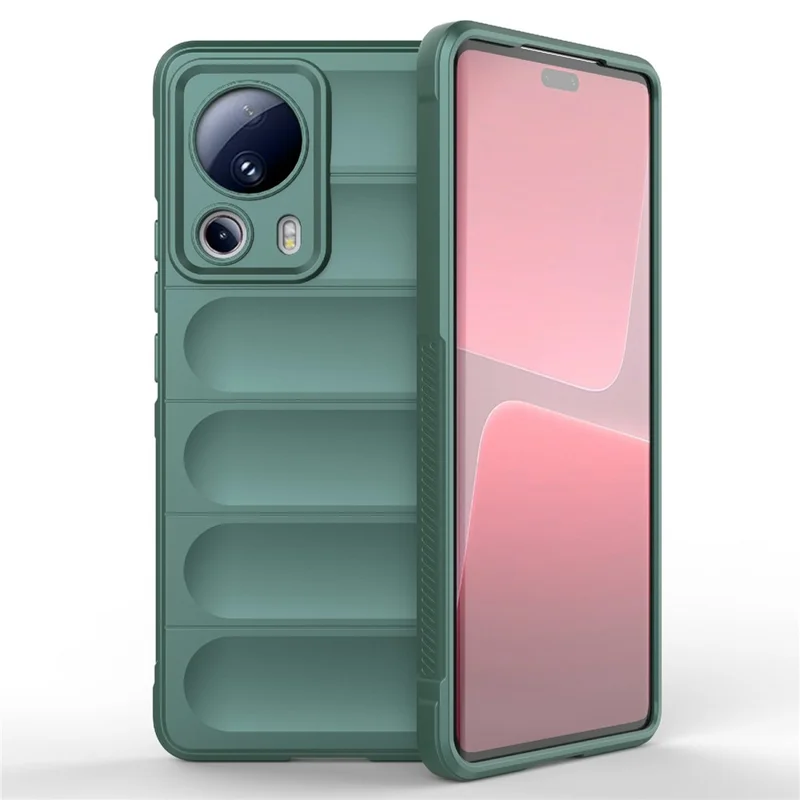 For Xiaomi 13 Lite / Civi 2 5G Shockproof Rugged TPU Phone Cover Cell Phone Back Case - Green